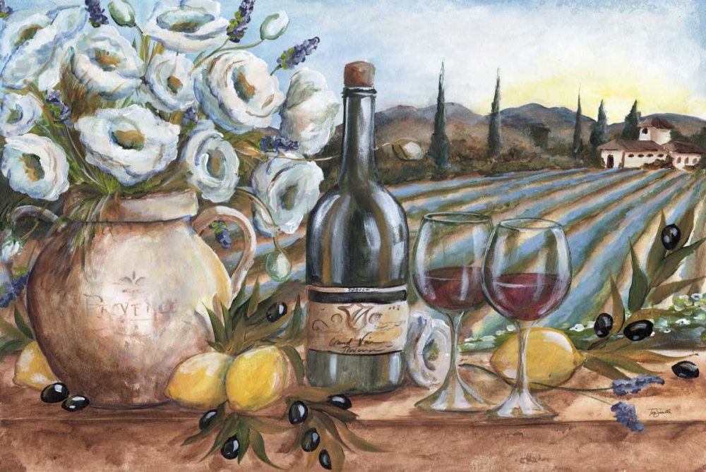Provence Wine Landscape art print by Tre Sorelle Studios for $57.95 CAD