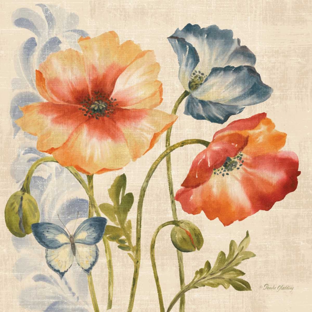 Watercolor Poppies Multi I art print by Pamela Gladding for $57.95 CAD