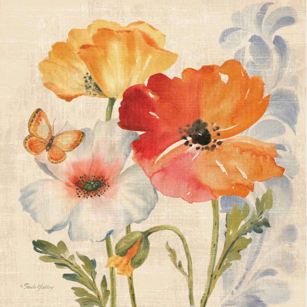 Watercolor Poppies Multi II art print by Pamela Gladding for $57.95 CAD