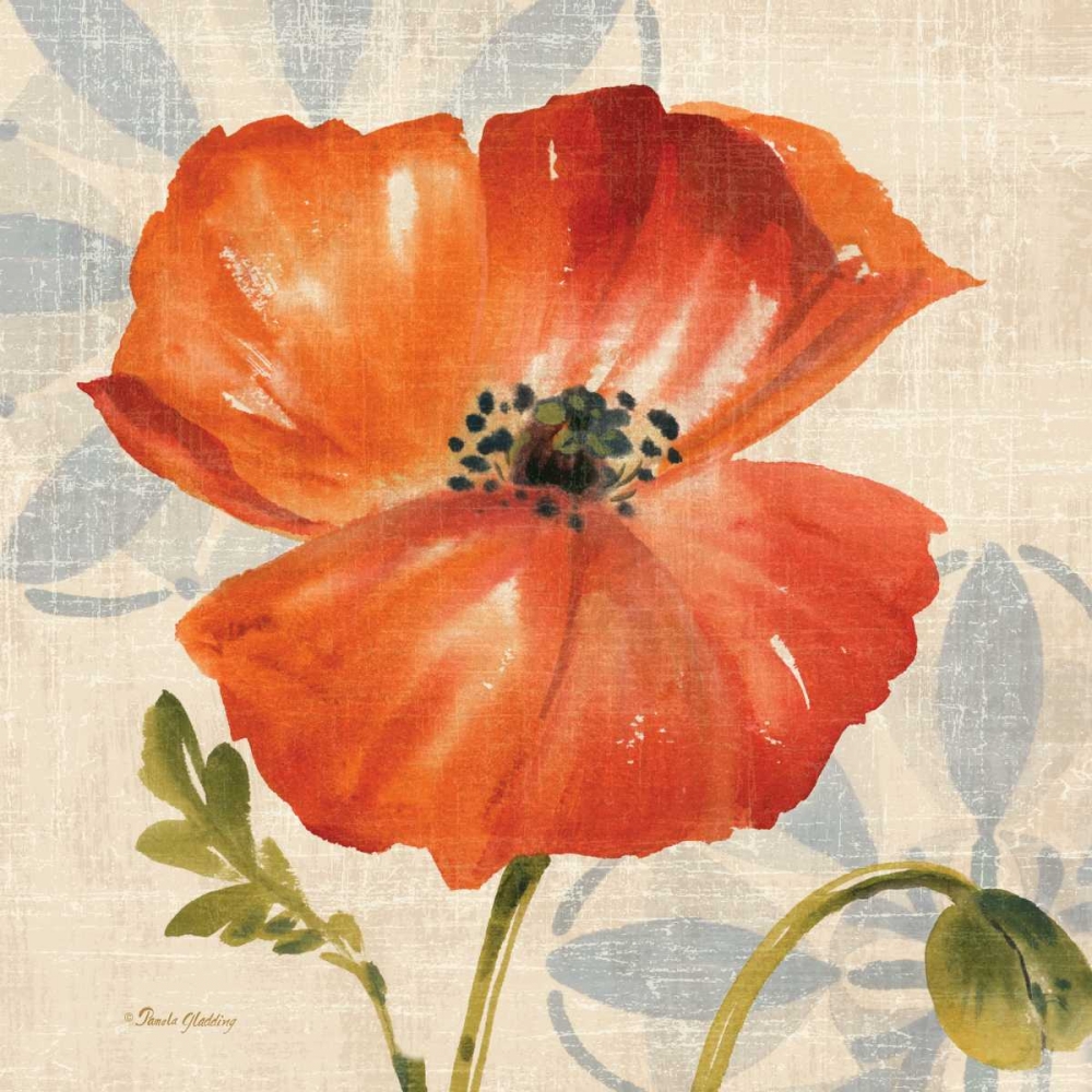 Watercolor Poppies I art print by Pamela Gladding for $57.95 CAD