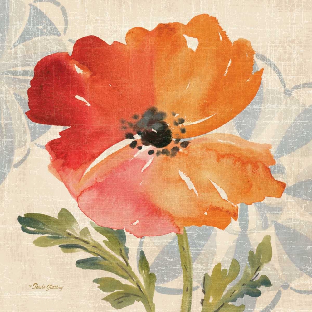 Watercolor Poppies V art print by Pamela Gladding for $57.95 CAD
