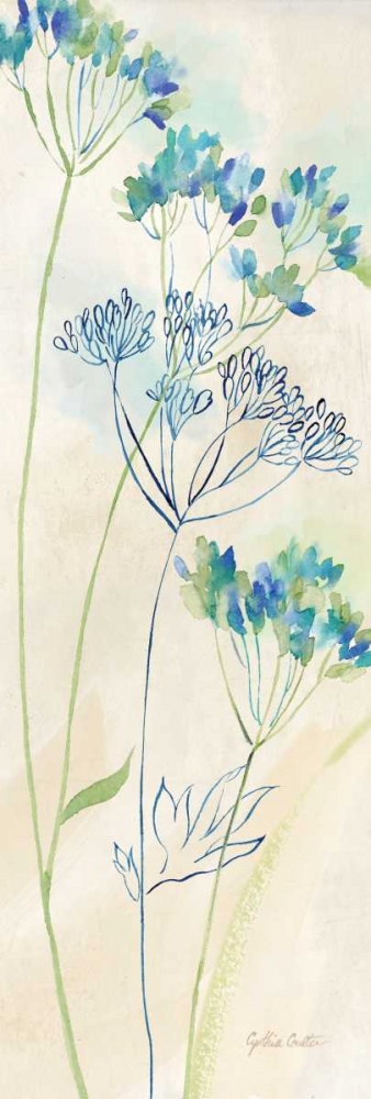 Indigo Wildflowers Panel I art print by Cynthia Coulter for $57.95 CAD