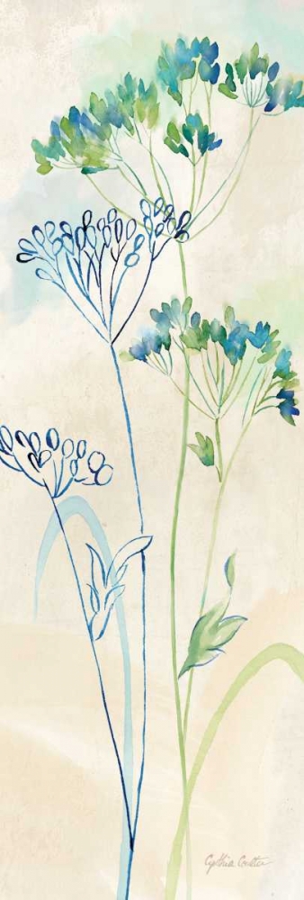 Indigo Wildflowers Panel II art print by Cynthia Coulter for $57.95 CAD