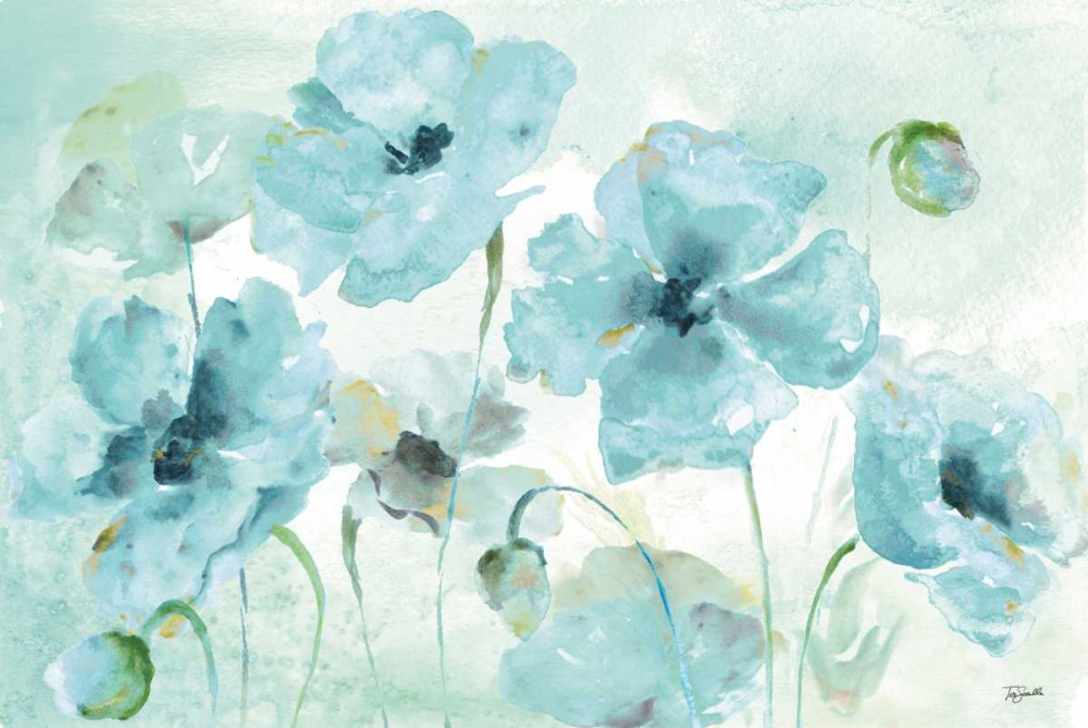 Watercolor Garden Blue Landscape art print by Tre Sorelle Studios for $57.95 CAD