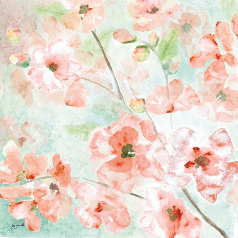 Watercolor Blossoms II art print by Tre Sorelle Studios for $57.95 CAD
