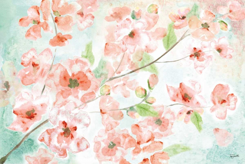 Watercolor Blossoms Landscape art print by Tre Sorelle Studios for $57.95 CAD