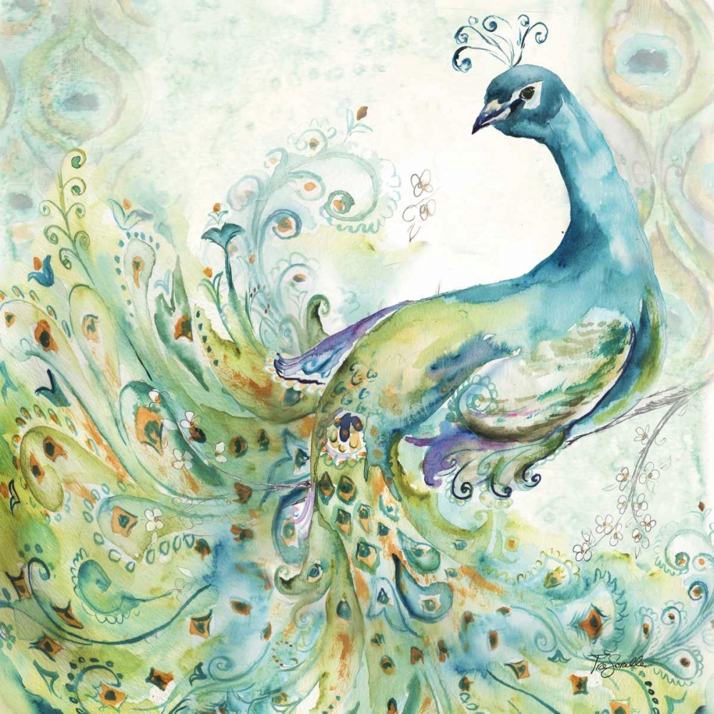 Bohemian Peacocks I art print by Tre Sorelle Studios for $57.95 CAD