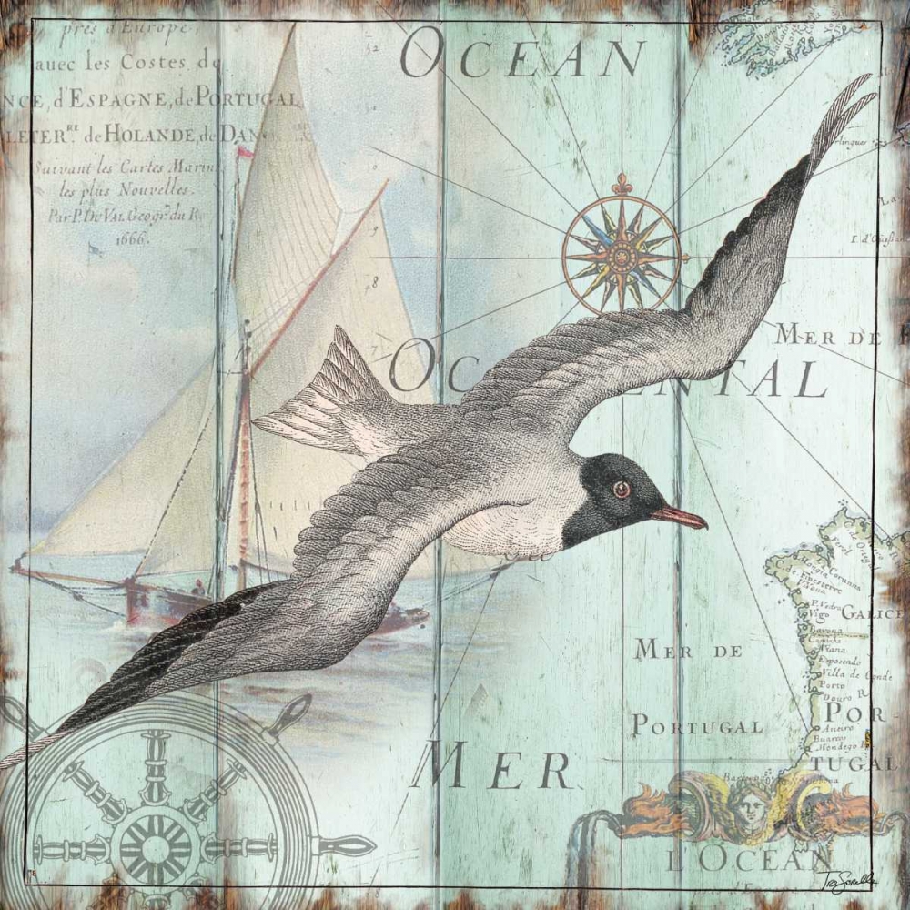 Antique La Mer III art print by Tre Sorelle Studios for $57.95 CAD