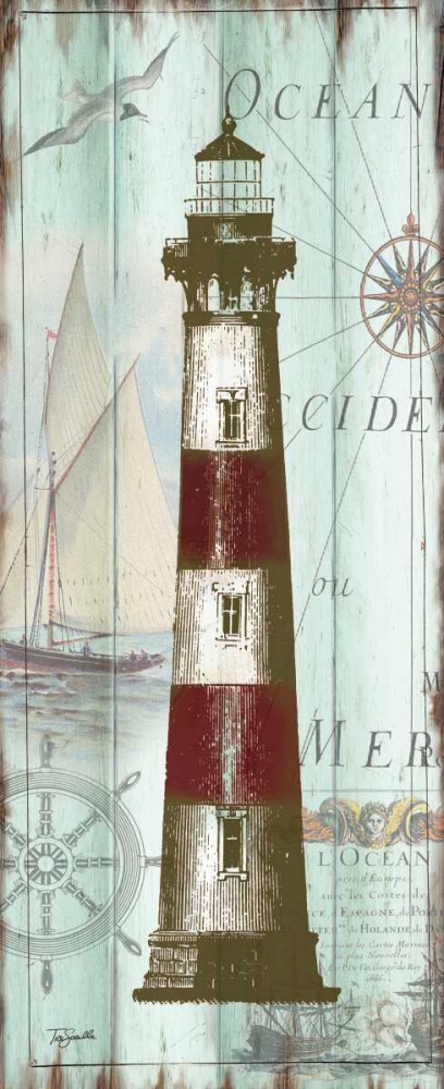 Antique La Mer Lighthouse Panel II art print by Tre Sorelle Studios for $57.95 CAD