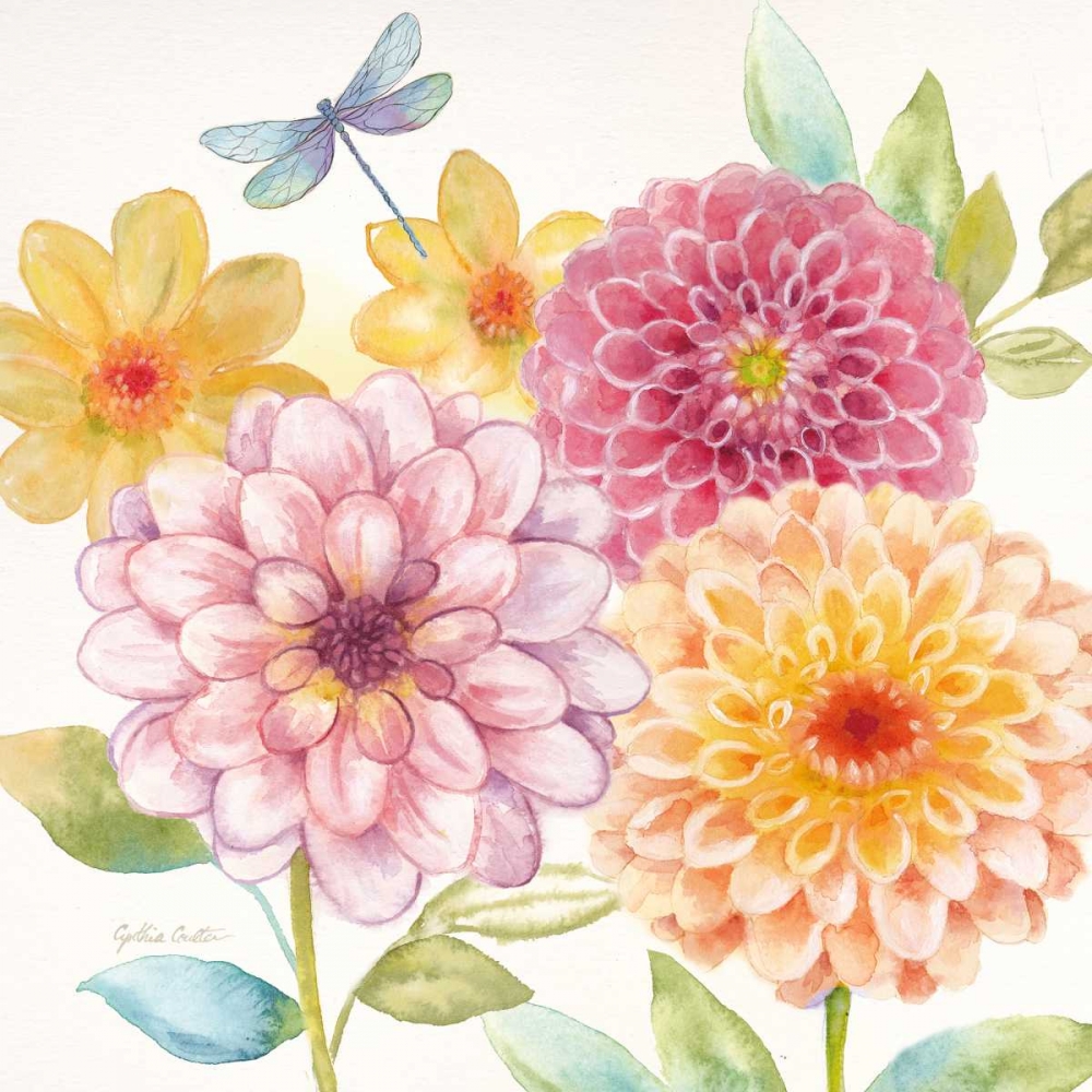 Dahlia Garden II art print by Cynthia Coulter for $57.95 CAD