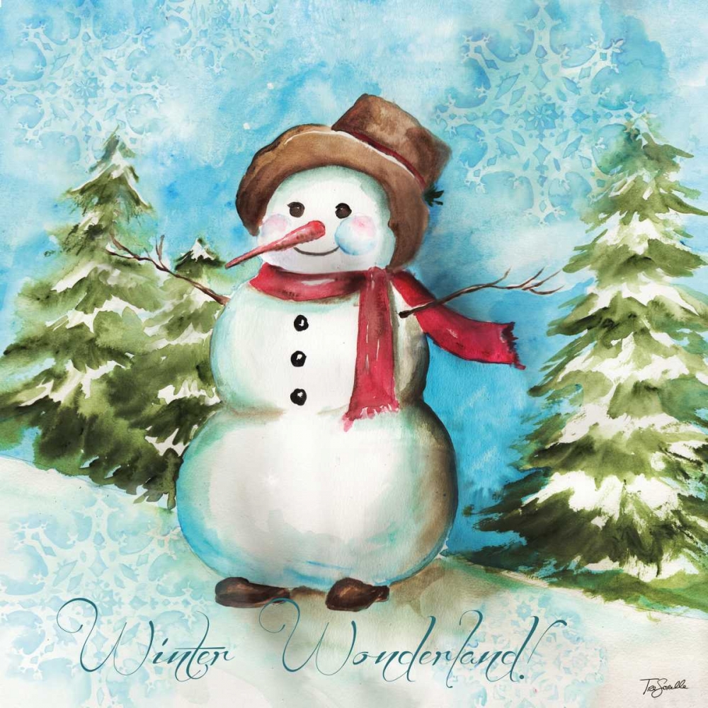 Watercolor Snowmen II art print by Tre Sorelle Studios for $57.95 CAD