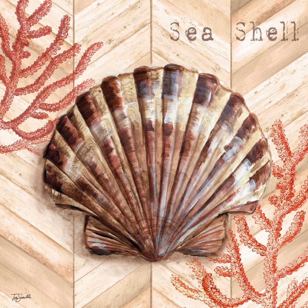 Chevron Shells Coral IV art print by Tre Sorelle Studios for $57.95 CAD