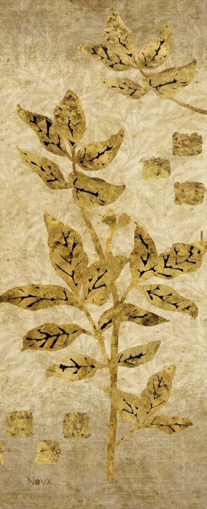 Gold Leaf Branches Panel II art print by Studio Nova for $57.95 CAD