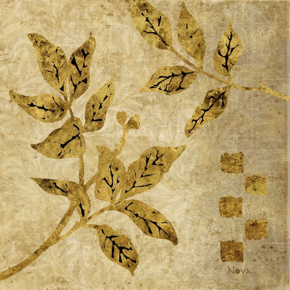 Gold Leaf Branches I art print by Studio Nova for $57.95 CAD