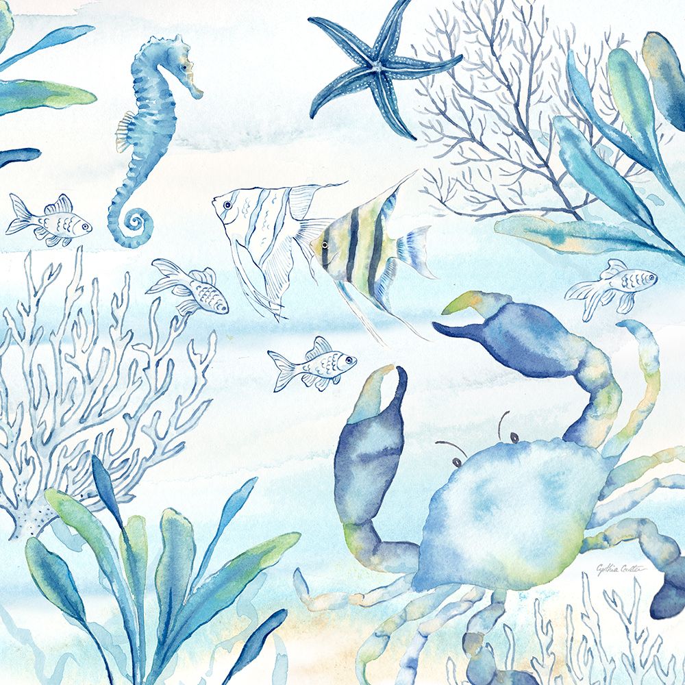 Great Blue Sea XVI art print by Cynthia Coulter for $57.95 CAD