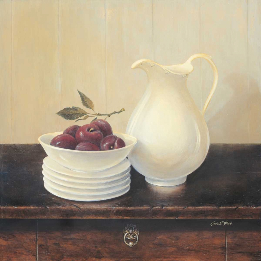 Creamware with Plums art print by Arnie Fisk for $57.95 CAD