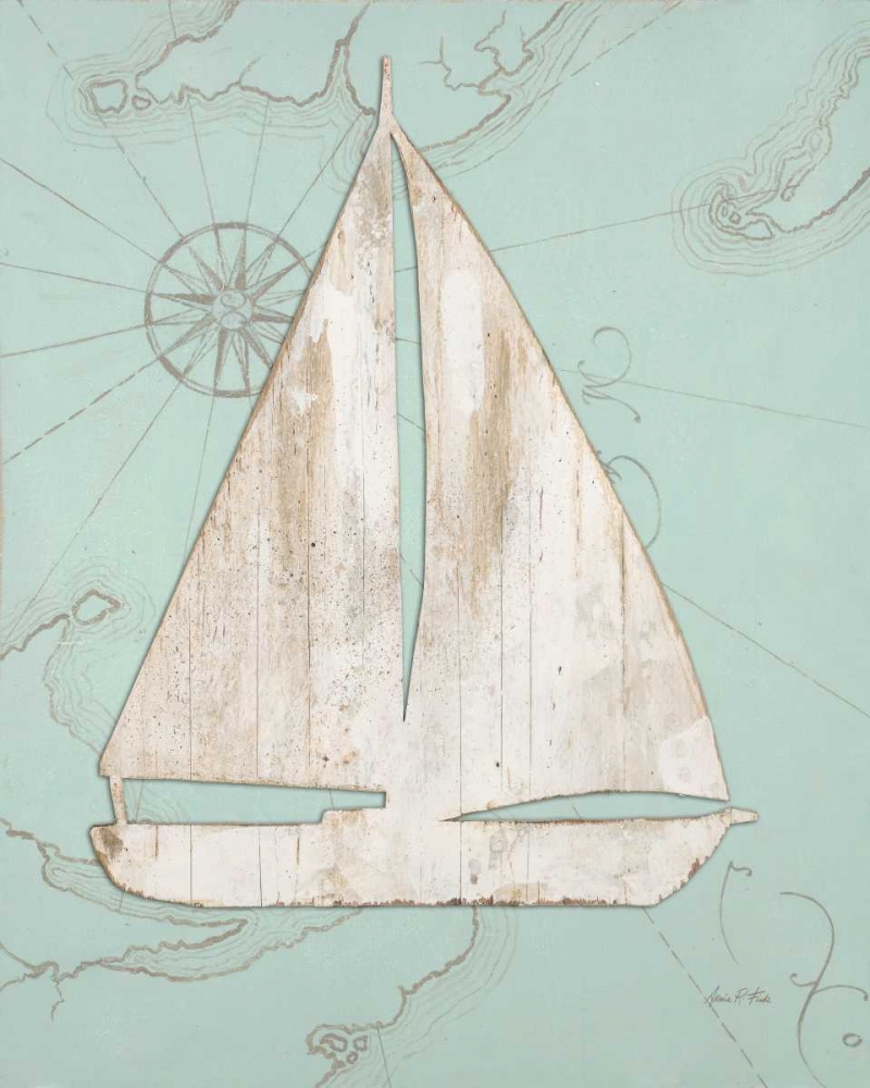 Coastal Sailboat art print by Arnie Fisk for $57.95 CAD