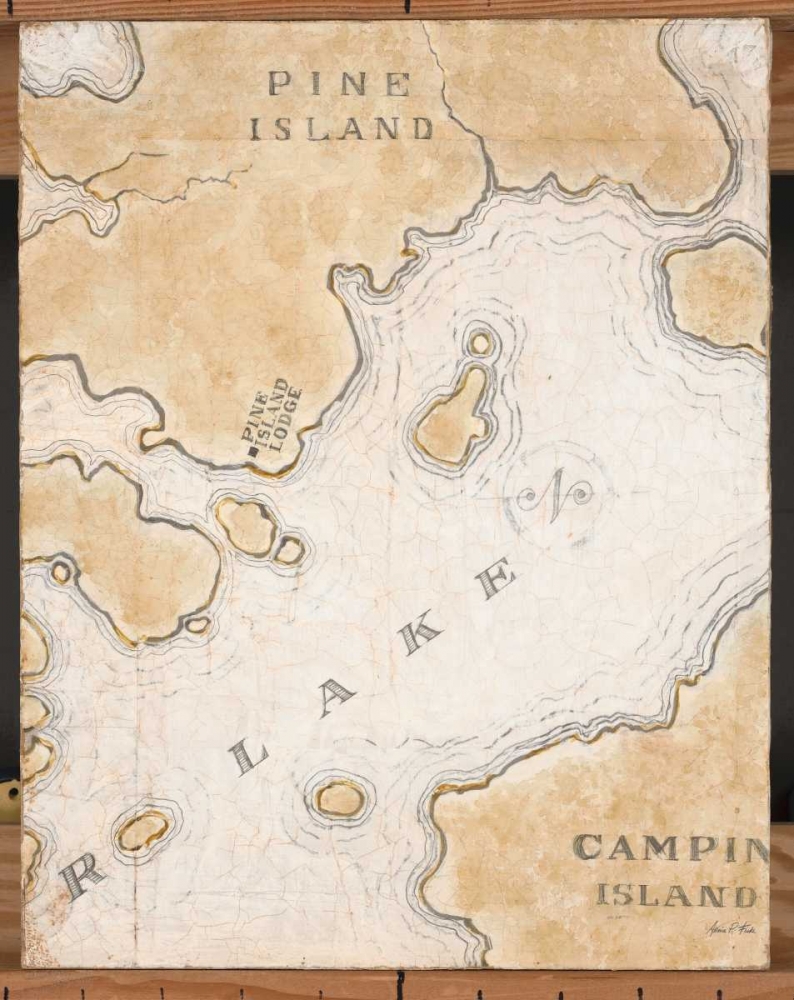 Rustic Map art print by Arnie Fisk for $57.95 CAD