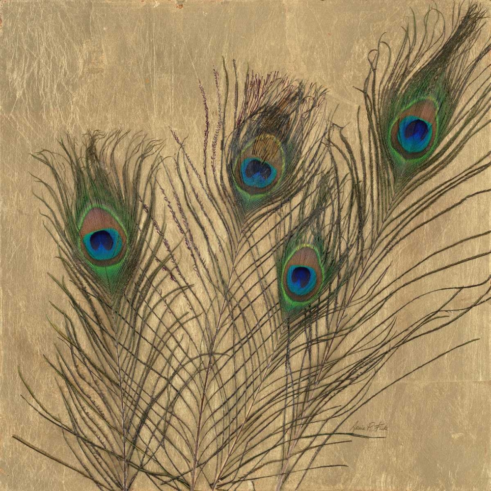 Gilded Peacock Feathers art print by Arnie Fisk for $57.95 CAD