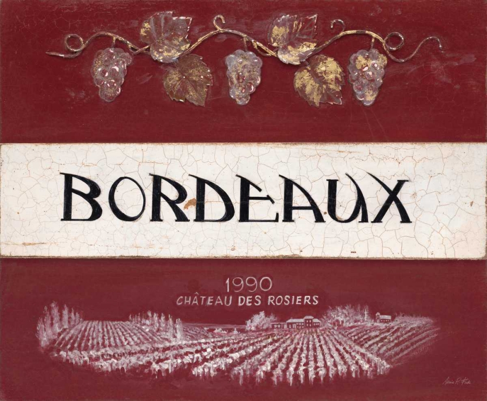 Bordeaux Cellar Reserve art print by Arnie Fisk for $57.95 CAD
