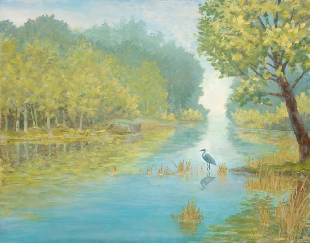 Still Heron Landscape art print by Arnie Fisk for $57.95 CAD