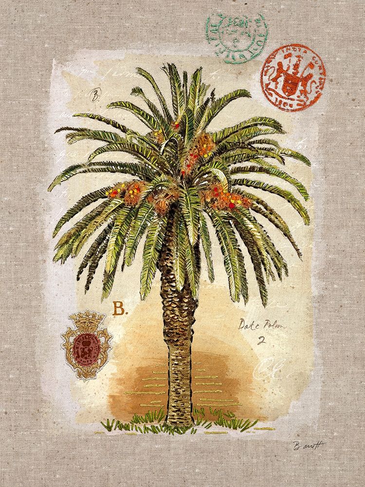Linen Date Palm Tree art print by Chad Barrett for $57.95 CAD
