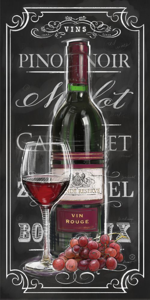 Chalkboard Sign Vin Rouge art print by Chad Barrett for $57.95 CAD