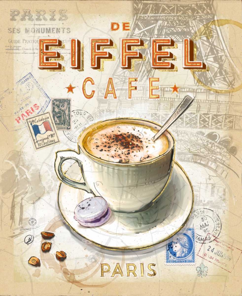 Eiffel Tower Cafe art print by Chad Barrett for $57.95 CAD