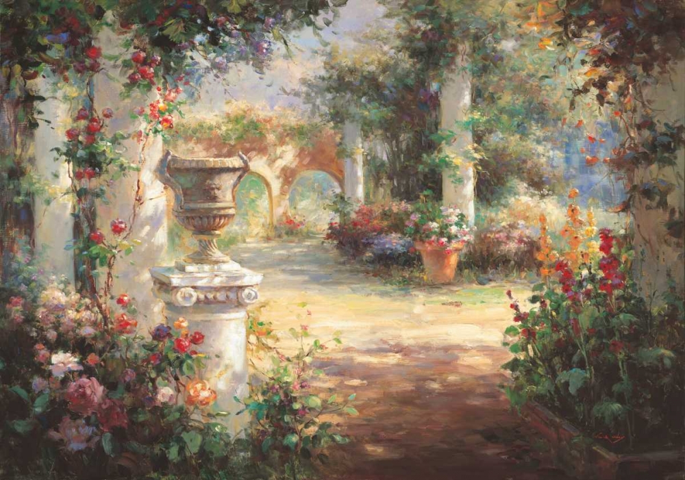 Sunlit Countyard art print by Vail Oxley for $57.95 CAD