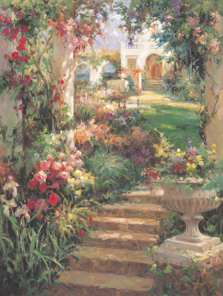 Ancient Garden Urn art print by Vail Oxley for $57.95 CAD