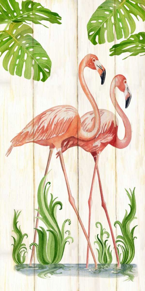 Flamingo Stroll 1 art print by Mary Escobedo for $57.95 CAD