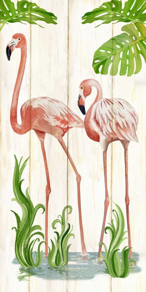 Flamingo Stroll 2 art print by Mary Escobedo for $57.95 CAD