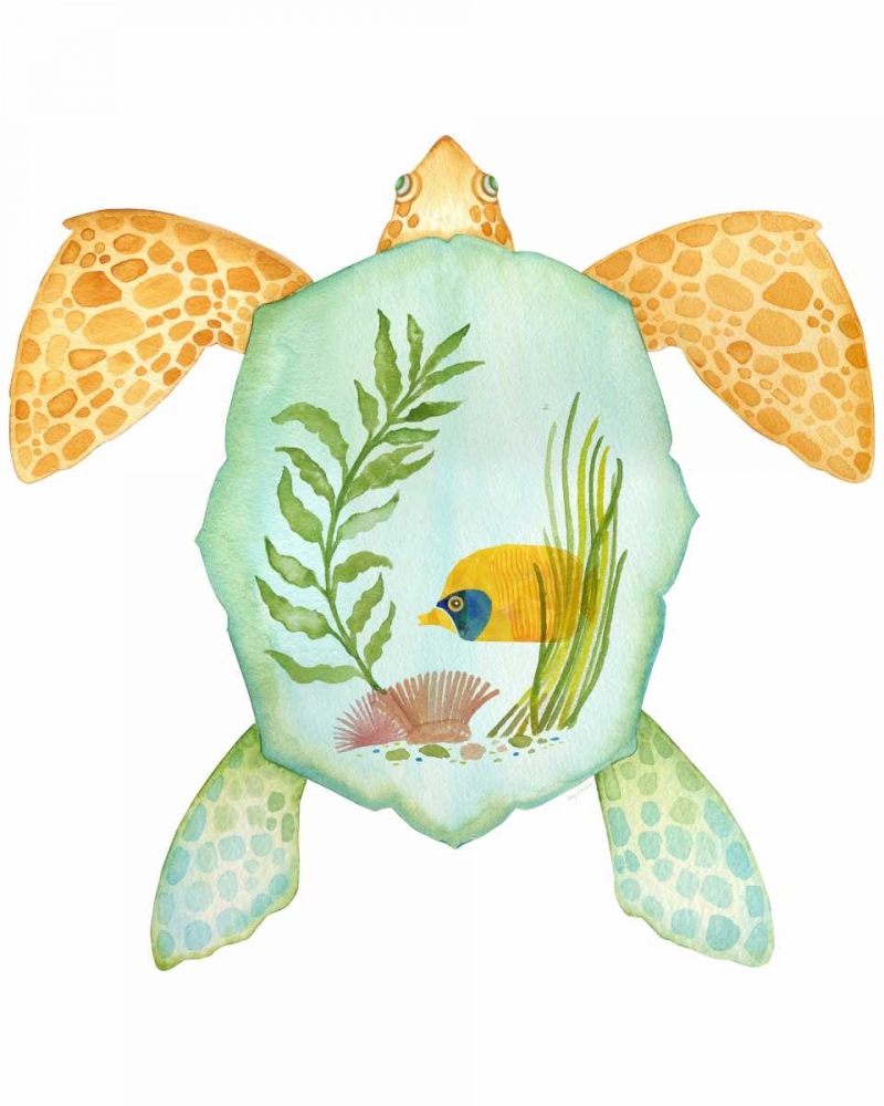 Tropical Sea Turlte 2 art print by Mary Escobedo for $57.95 CAD