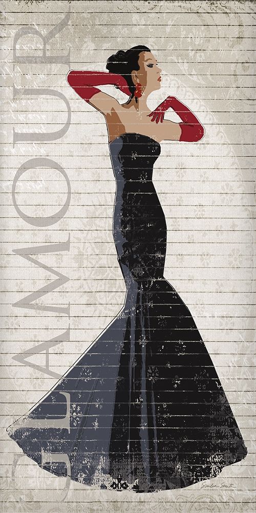 Black Dress Glamour art print by Sandra Smith for $57.95 CAD