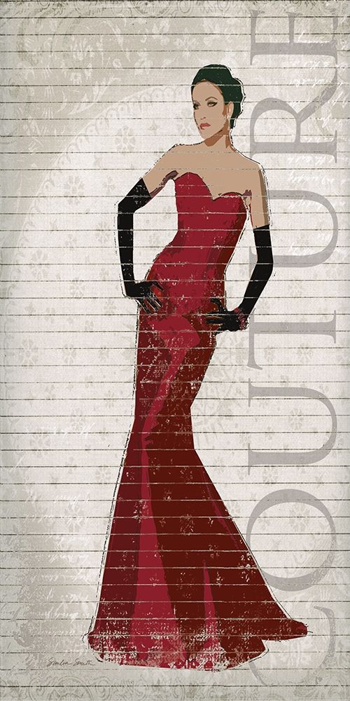 Red Dress Glamour art print by Sandra Smith for $57.95 CAD