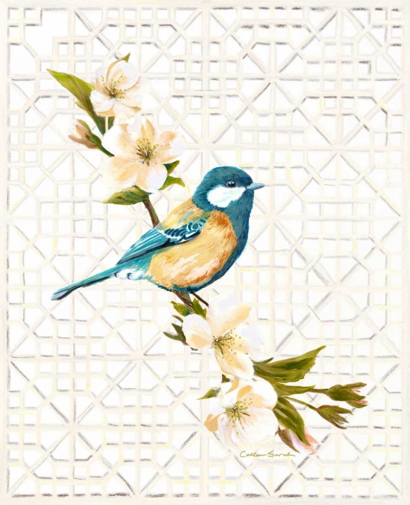 Trellis Bluebird art print by Colleen Sarah for $57.95 CAD