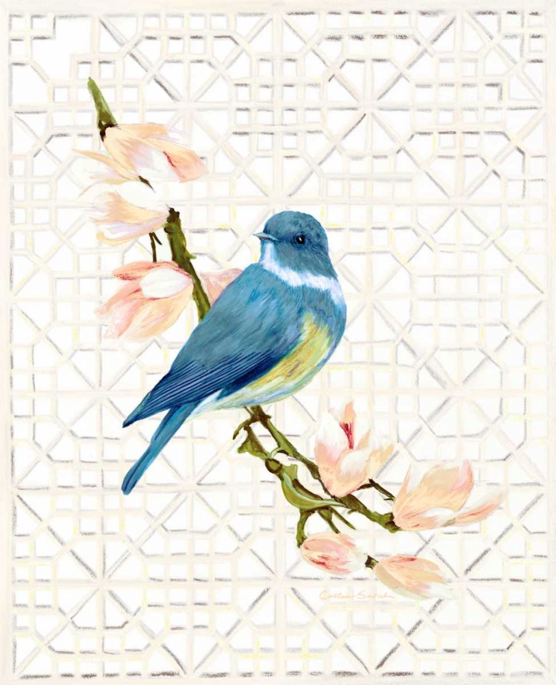 Song Bird and Trellis art print by Colleen Sarah for $57.95 CAD