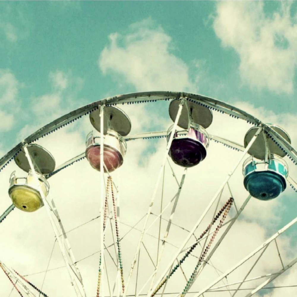 Retro Farris Wheel art print by Vicki Dvorak for $57.95 CAD