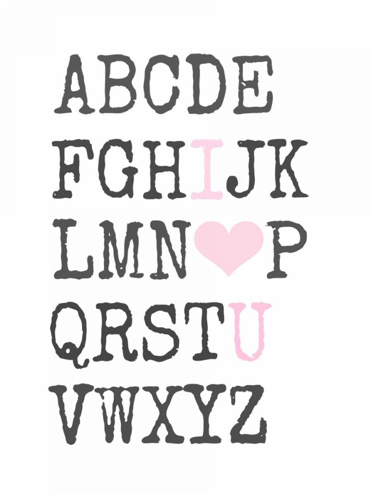 Love You Text art print by Vicki Dvorak for $57.95 CAD