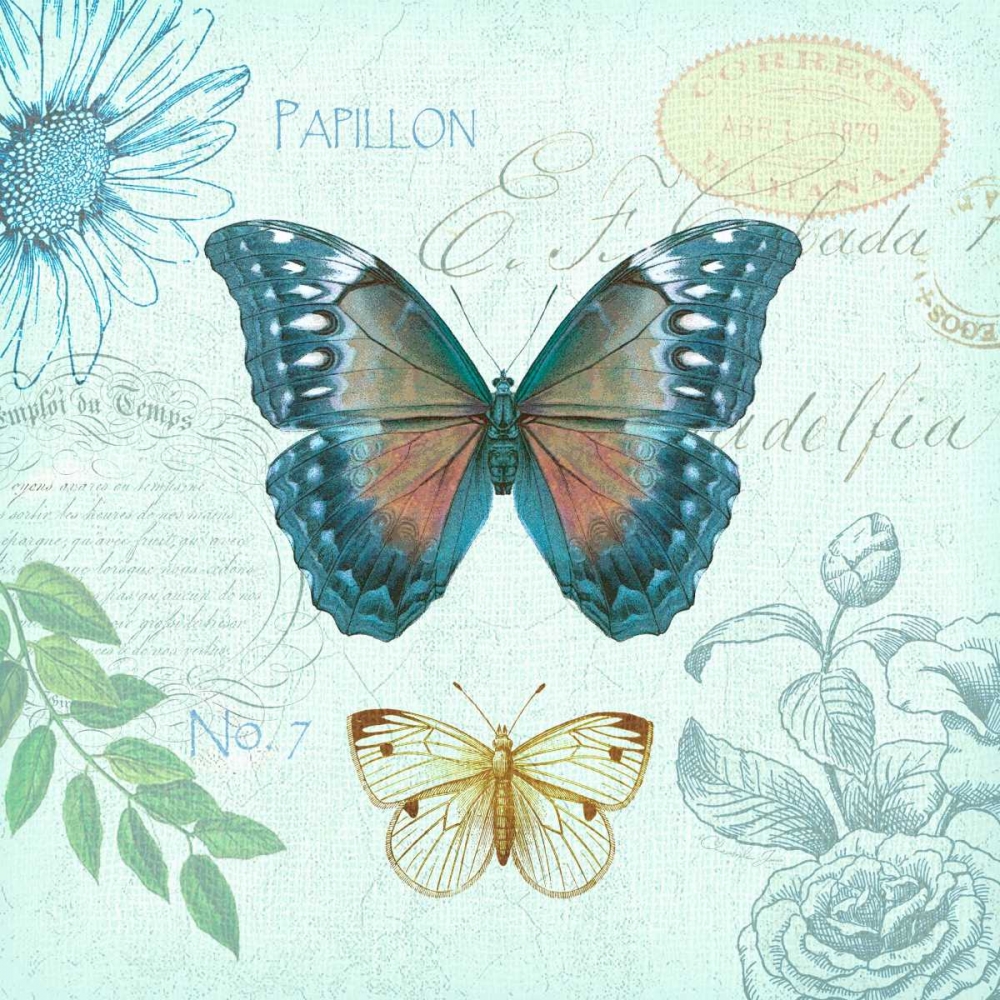 Butterflies and Botanical 1 art print by Christopher James for $57.95 CAD