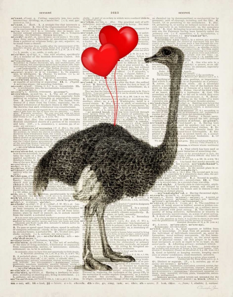 Ostrich In Love art print by Christopher James for $57.95 CAD
