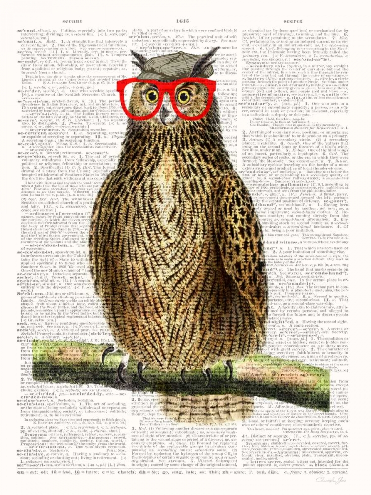 Studious Owl art print by Christopher James for $57.95 CAD