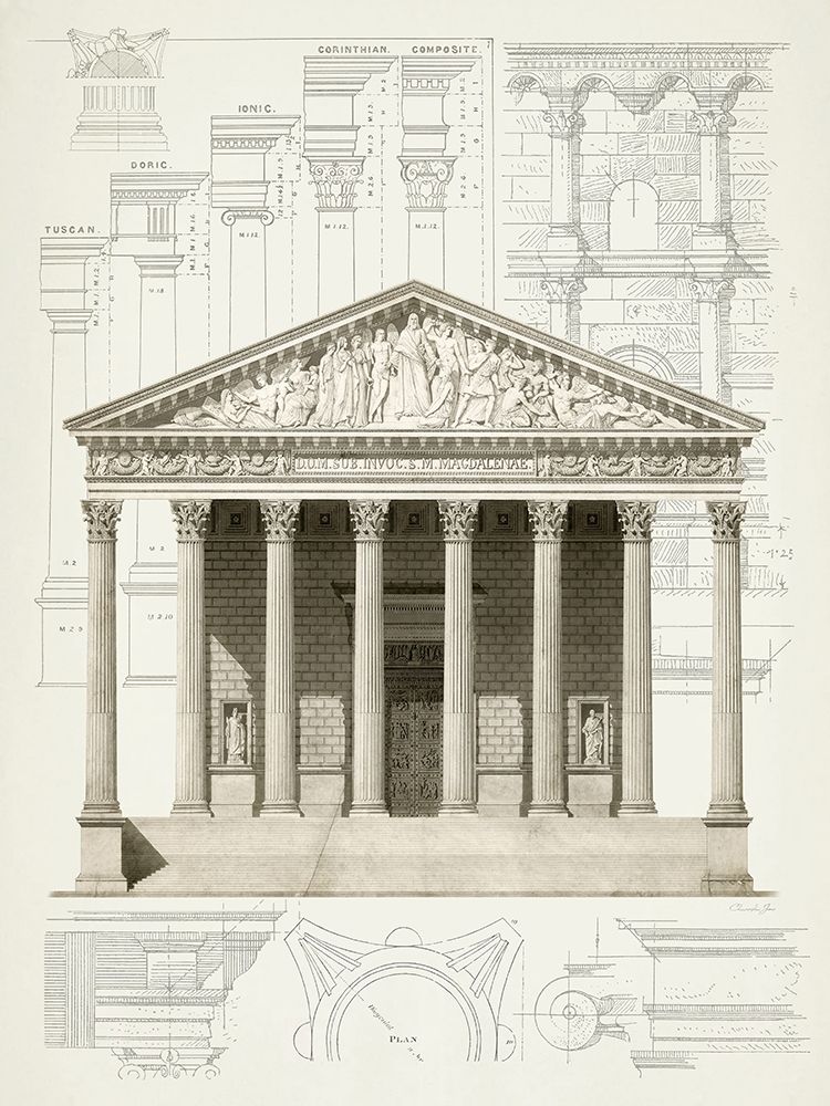 Classical Greek Columns art print by Christopher James for $57.95 CAD