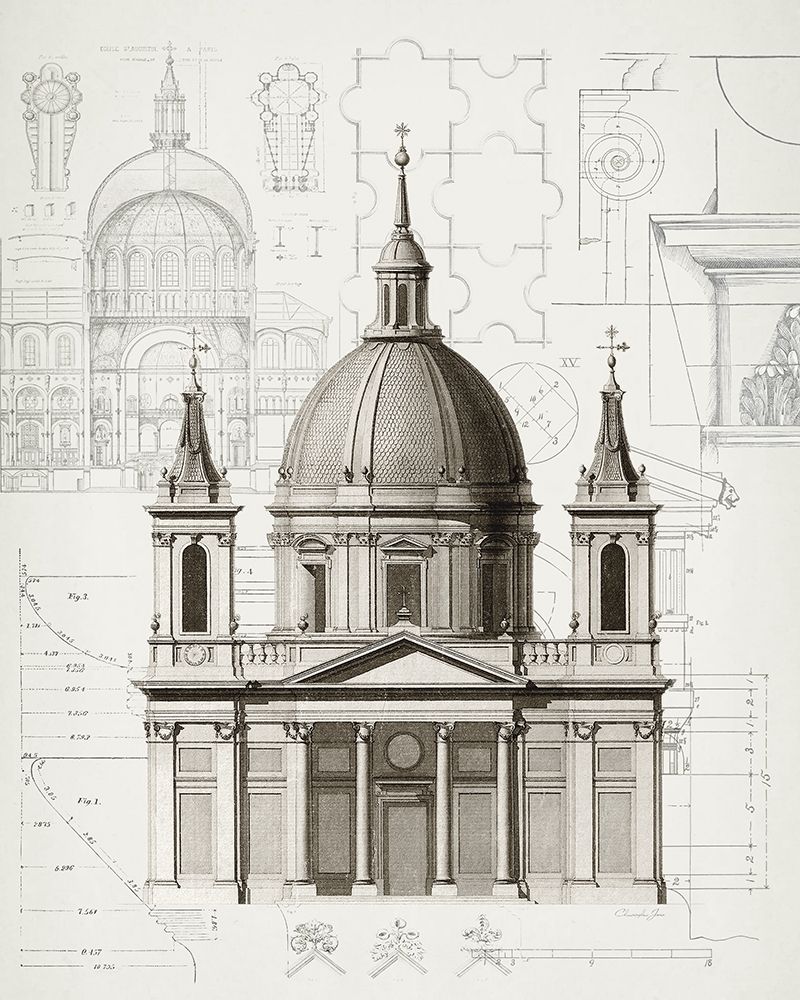 Classic Architecture 1 art print by Christopher James for $57.95 CAD