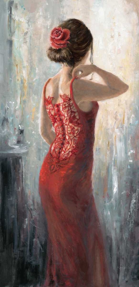 Red Lace-Red Rose art print by Karen Wallis for $57.95 CAD