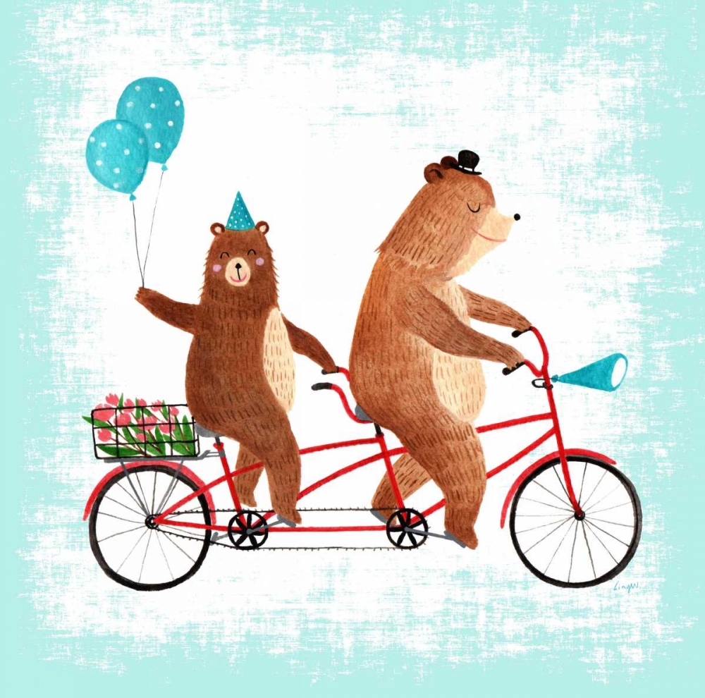 Bicycle Built For Bears art print by Lings Workshop for $57.95 CAD