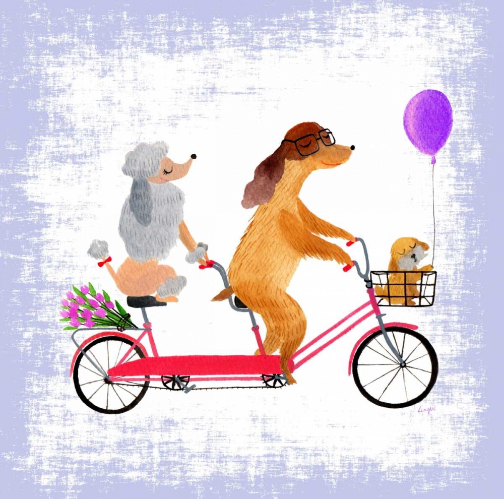 Barks and Bikes art print by Lings Workshop for $57.95 CAD