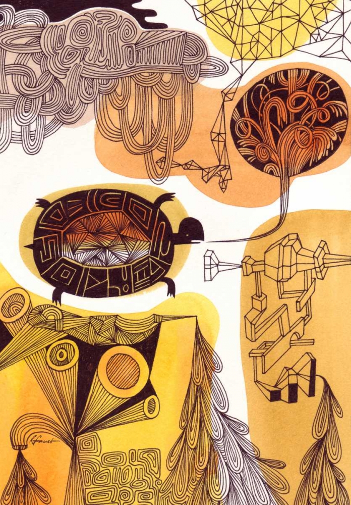 Doodle Turtle art print by Richard Faust for $57.95 CAD