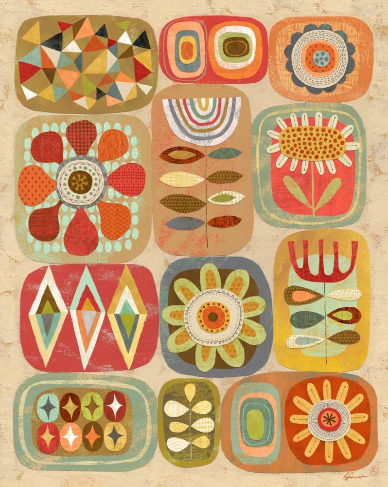 Floral Retro 1 art print by Richard Faust for $57.95 CAD