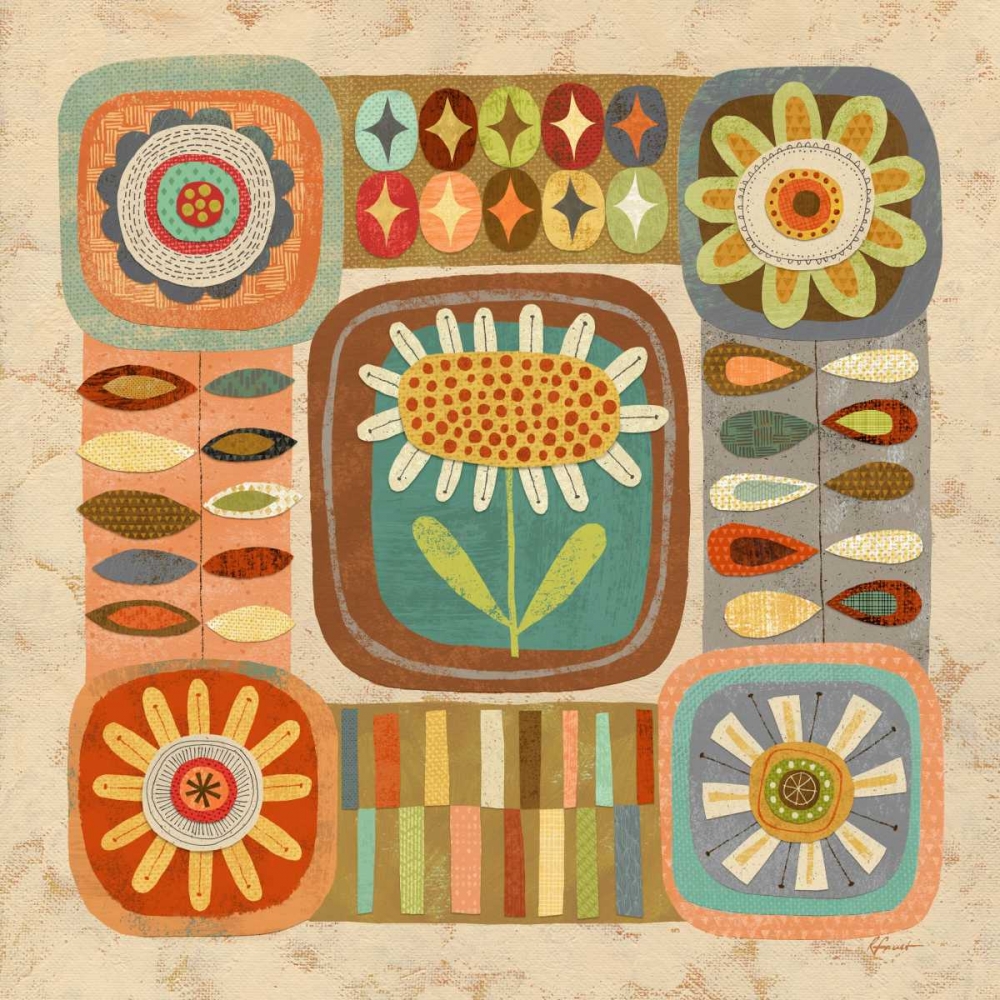 Floral Retro 2 art print by Richard Faust for $57.95 CAD